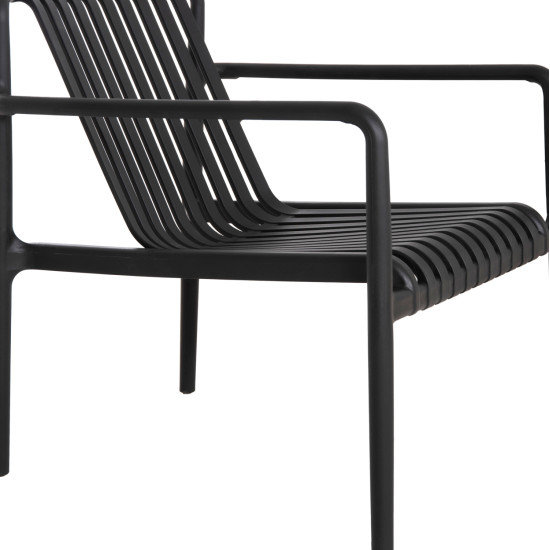 Πολυθρονα lounge εξωτ.χωρου malen hm6626.02 μαυρο πολυπροπυλενιο 67x75x75υεκ **