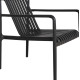 Πολυθρονα lounge εξωτ.χωρου malen hm6626.02 μαυρο πολυπροπυλενιο 67x75x75υεκ **
