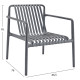 Πολυθρονα lounge εξωτ.χωρου malen hm6626.03 γκρι πολυπροπυλενιο 67x75x75υεκ **