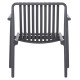 Πολυθρονα lounge εξωτ.χωρου malen hm6626.03 γκρι πολυπροπυλενιο 67x75x75υεκ **