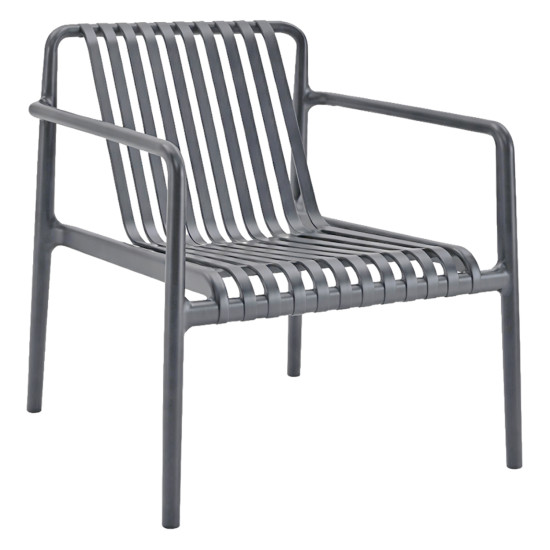 Πολυθρονα lounge εξωτ.χωρου malen hm6626.03 γκρι πολυπροπυλενιο 67x75x75υεκ **