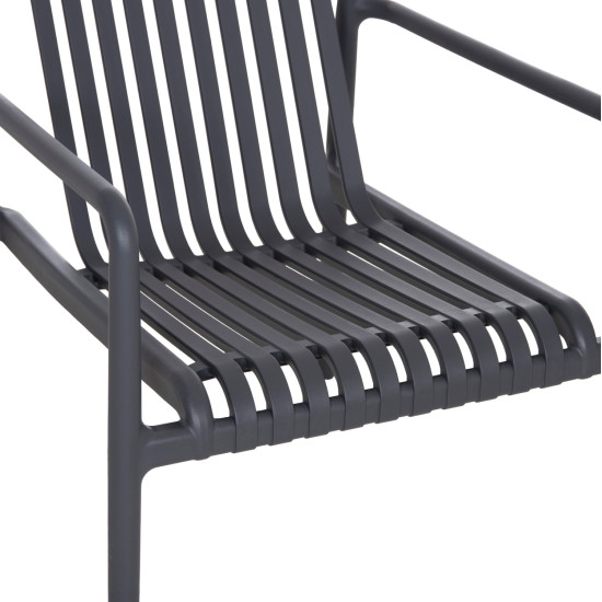 Πολυθρονα lounge εξωτ.χωρου malen hm6626.03 γκρι πολυπροπυλενιο 67x75x75υεκ **