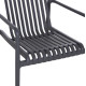 Πολυθρονα lounge εξωτ.χωρου malen hm6626.03 γκρι πολυπροπυλενιο 67x75x75υεκ **