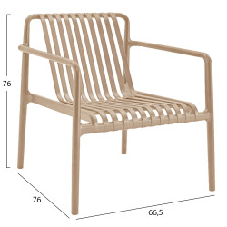 Πολυθρονα lounge εξωτ.χωρου malen hm6626.04 καπουτσινο πολυπροπυλενιο 67x75x75υεκ ** Πολυθρονα lounge εξωτ.χωρου malen hm6626.04 καπουτσινο πολυπροπυλενιο 67x75x75υεκ **