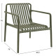 Πολυθρονα lounge εξωτ.χωρου malen hm6626.05 olive green πολυπροπυλενιο 67x75x75υεκ **