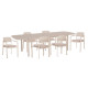 Σετ τραπεζαριασ εξ.χωρου 6 θεσεων elara hm10726.05 μπεζ αλουμινιο-επεκτεινομενο τραπεζι **