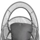 Πολυθρονα-φωλια ruler hm6506.01 γκρι μεταλλο-p.e.rattan-μαξιλαρια 90x85x154υεκ **