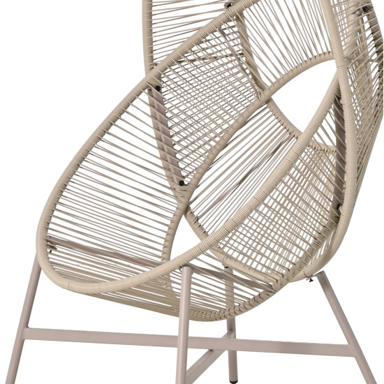 Πολυθρονα-φωλια ruler hm6506.02 μοκα μεταλλο-p.e.rattan--γκρι μαξιλαρια 90x85x154υεκ ** Πολυθρονα-φωλια ruler hm6506.02 μοκα μεταλλο-p.e.rattan--γκρι μαξιλαρια 90x85x154υεκ **