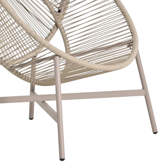 Πολυθρονα-φωλια ruler hm6506.02 μοκα μεταλλο-p.e.rattan--γκρι μαξιλαρια 90x85x154υεκ ** Πολυθρονα-φωλια ruler hm6506.02 μοκα μεταλλο-p.e.rattan--γκρι μαξιλαρια 90x85x154υεκ **