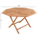 Τραπεζι πολυγωνο πτυσσομενο karlin hm6618 ξυλο teak σε φυσικο χρωμα 120x120x75yεκ. **