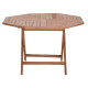 Τραπεζι πολυγωνο πτυσσομενο karlin hm6618 ξυλο teak σε φυσικο χρωμα 120x120x75yεκ. **
