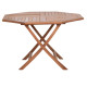 Τραπεζι πολυγωνο πτυσσομενο karlin hm6618 ξυλο teak σε φυσικο χρωμα 120x120x75yεκ. **
