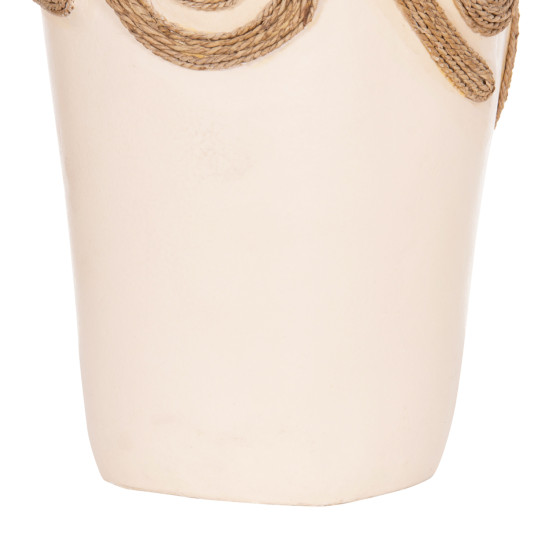 Επιτραπεζιο διακοσμητικο βαζο dean hm4677.02l τερακοτα σε κρεμ--φ22x33υεκ. **