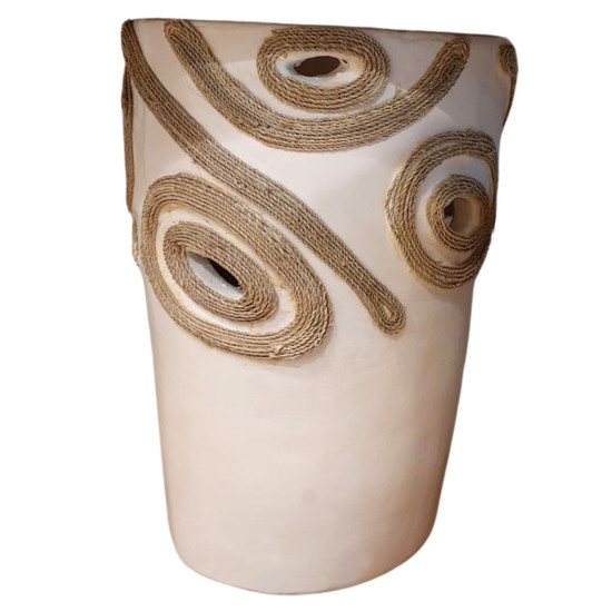 Επιτραπεζιο διακοσμητικο βαζο dean hm4677.02l τερακοτα σε κρεμ--φ22x33υεκ. ** Επιτραπεζιο διακοσμητικο βαζο dean hm4677.02l τερακοτα σε κρεμ--φ22x33υεκ. **