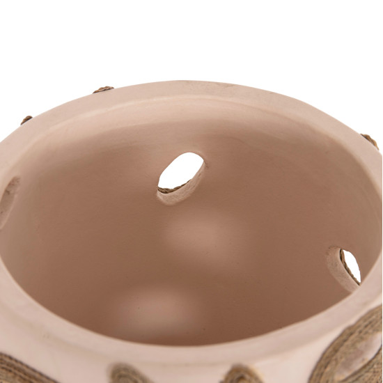 Επιτραπεζιο διακοσμητικο βαζο dean hm4677.02l τερακοτα σε κρεμ--φ22x33υεκ. **