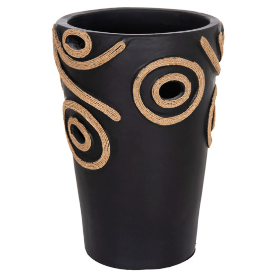 Επιτραπεζιο διακοσμητικο βαζο dean hm4677.01l τερακοτα σε μαυρο--φ22x33υεκ. **