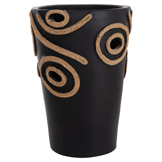 Επιτραπεζιο διακοσμητικο βαζο dean hm4677.01l τερακοτα σε μαυρο--φ22x33υεκ. **