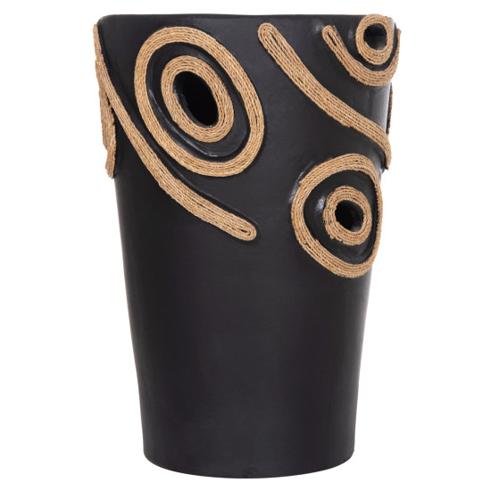 Επιτραπεζιο διακοσμητικο βαζο dean hm4677.01l τερακοτα σε μαυρο--φ22x33υεκ. **