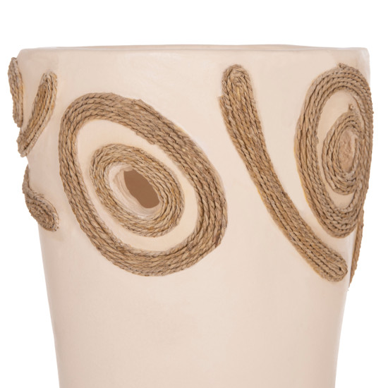 Επιτραπεζιο διακοσμητικο βαζο dean hm4677.02s τερακοτα σε κρεμ--φ19x25υεκ. **