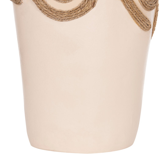 Επιτραπεζιο διακοσμητικο βαζο dean hm4677.02s τερακοτα σε κρεμ--φ19x25υεκ. **