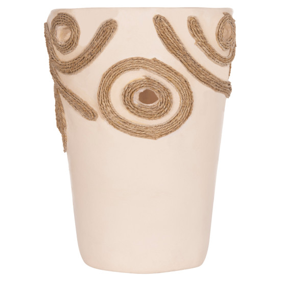 Επιτραπεζιο διακοσμητικο βαζο dean hm4677.02s τερακοτα σε κρεμ--φ19x25υεκ. **