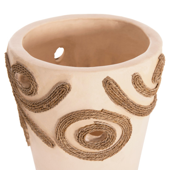 Επιτραπεζιο διακοσμητικο βαζο dean hm4677.02s τερακοτα σε κρεμ--φ19x25υεκ. **