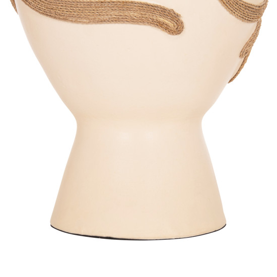 Επιτραπεζιο διακοσμητικο βαζο dean hm4678.02 τερακοτα σε κρεμ--φ25x28υεκ. **