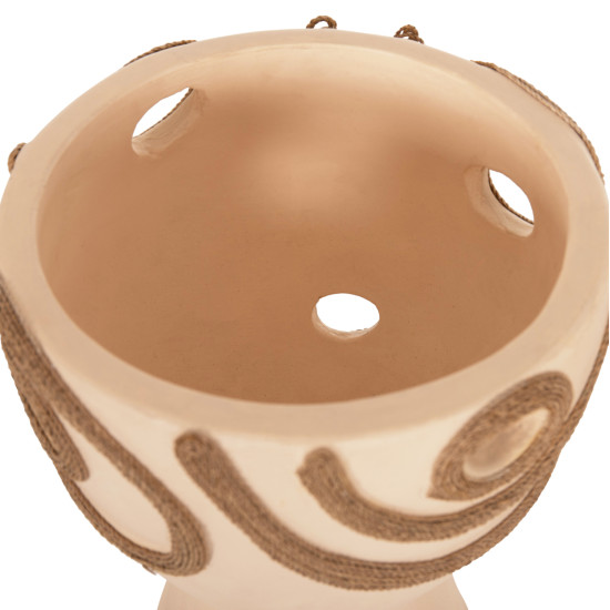 Επιτραπεζιο διακοσμητικο βαζο dean hm4678.02 τερακοτα σε κρεμ--φ25x28υεκ. **