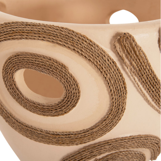 Επιτραπεζιο διακοσμητικο βαζο dean hm4678.02 τερακοτα σε κρεμ--φ25x28υεκ. **