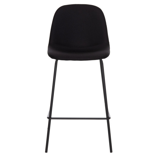 ΣΚΑΜΠΟ ΜΠΑΡ VINCENT HM9298.24 ΜΕΣΑΙΟΥ ΥΨΟΥΣ-ΜΑΥΡΟ ΥΦΑΣΜΑ-ΜΕΤΑΛΛΙΚΑ ΠΟΔΙΑ 43x50x92,5Υεκ - 4τεμ **