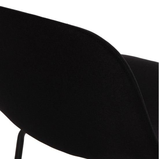 ΣΚΑΜΠΟ ΜΠΑΡ VINCENT HM9298.24 ΜΕΣΑΙΟΥ ΥΨΟΥΣ-ΜΑΥΡΟ ΥΦΑΣΜΑ-ΜΕΤΑΛΛΙΚΑ ΠΟΔΙΑ 43x50x92,5Υεκ - 4τεμ **