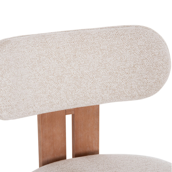 ΚΑΡΕΚΛΑ ΤΡΑΠΕΖΑΡΙΑΣ KARVO HM18252.01 ΜΠΕΖ ΥΦΑΣΜΑ--ΞΥΛΟ ΟΞΙΑΣ 57x50x79Υεκ - 2τεμ **