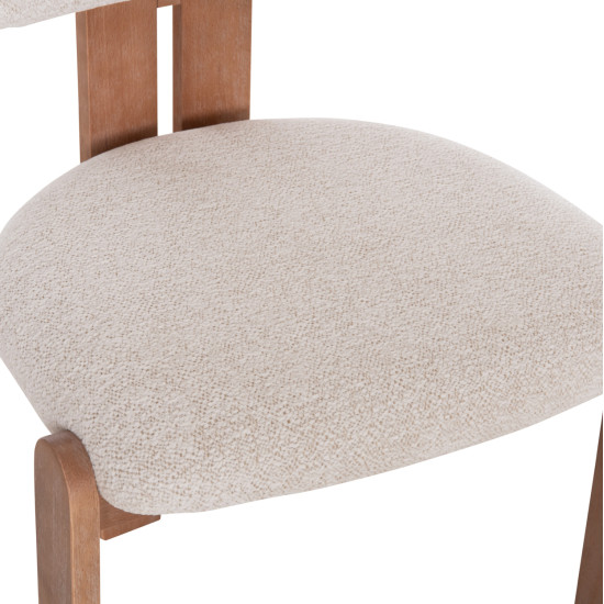 ΚΑΡΕΚΛΑ ΤΡΑΠΕΖΑΡΙΑΣ KARVO HM18252.01 ΜΠΕΖ ΥΦΑΣΜΑ--ΞΥΛΟ ΟΞΙΑΣ 57x50x79Υεκ - 2τεμ **