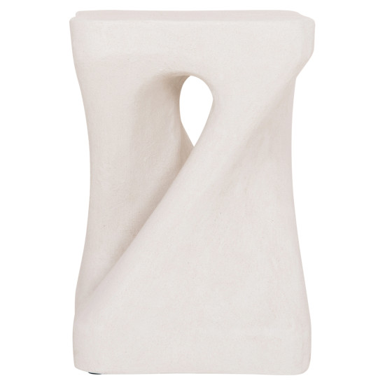 Σκαμπο τετραγωνο santorini hm18337 πολυρητινη--υπολευκο χρωμα 30x30x45yεκ **