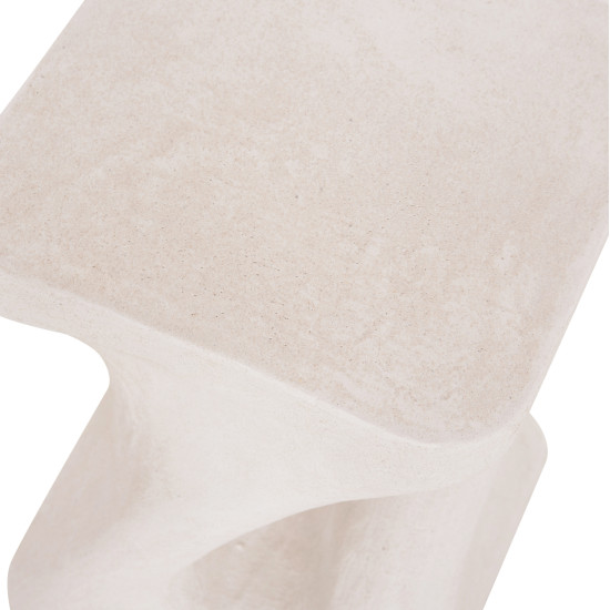 Σκαμπο τετραγωνο santorini hm18337 πολυρητινη--υπολευκο χρωμα 30x30x45yεκ **