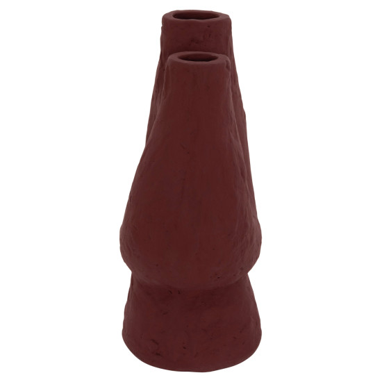 Σετ 2τμχ επιτραπεζια διακοσμητικα βαζα namentis hm21143.01 τερακοτα λευκο/βυσσινι ** Σετ 2τμχ επιτραπεζια διακοσμητικα βαζα namentis hm21143.01 τερακοτα λευκο/βυσσινι **