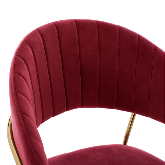 ΣΚΑΜΠΟ ΜΕΣ.ΥΨΟΥΣ THEODORE HM8734.06 ΒΕΛΟΥΔΟ ΚΟΚΚΙΝΟ--ΕΠΙΧΡΥΣΟΣ ΣΚΕΛΕΤΟΣ 60x55x100Yεκ - 2τεμ **