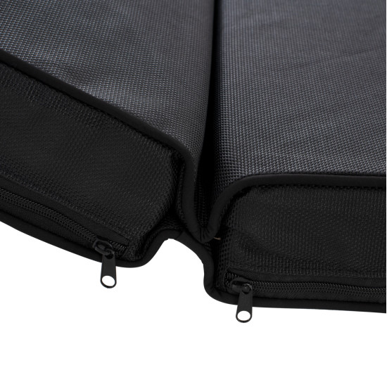 Ξαπλωστρα με μαξιλαρι κορινοσ hm10776.05t ξυλο πευκου--textilene σε μαυρο 79x204x77υεκ **