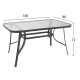 Σετ τραπεζαριασ 5τμχ bruno hm10729.01 καρεκλεσ μεταλλικεσ & τραπεζι 140x80εκ γκρι **