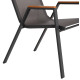 Σετ τραπεζαριασ 5τμχ bruno hm10729.01 καρεκλεσ μεταλλικεσ & τραπεζι 140x80εκ γκρι **