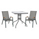 Σετ τραπεζαριασ 3τμχ figo hm10730.01-- 2 καρεκλεσ & τετραγωνο τραπεζι 60x60εκ γκρι ** Σετ τραπεζαριασ 3τμχ figo hm10730.01-- 2 καρεκλεσ & τετραγωνο τραπεζι 60x60εκ γκρι **