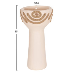 Επιτραπεζιο διακοσμητικο dean hm4679.02 κρεμ τερακοτα & σχοινι agel φ18x35υεκ **