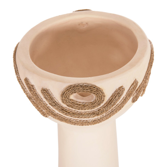Επιτραπεζιο διακοσμητικο dean hm4679.02 κρεμ τερακοτα & σχοινι agel φ18x35υεκ **