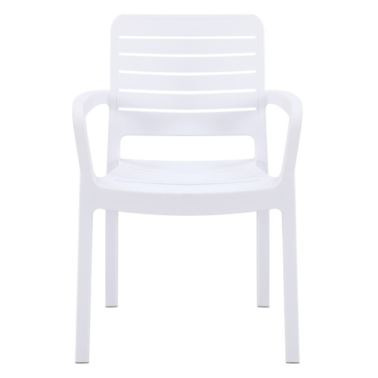 Πολυθρονα εξωτ.χωρου flan hm6369.01 λευκο πολυπροπυλενιο 57x56x82.5yεκ. **