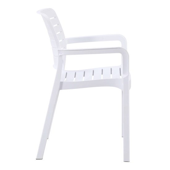 Πολυθρονα εξωτ.χωρου flan hm6369.01 λευκο πολυπροπυλενιο 57x56x82.5yεκ. **