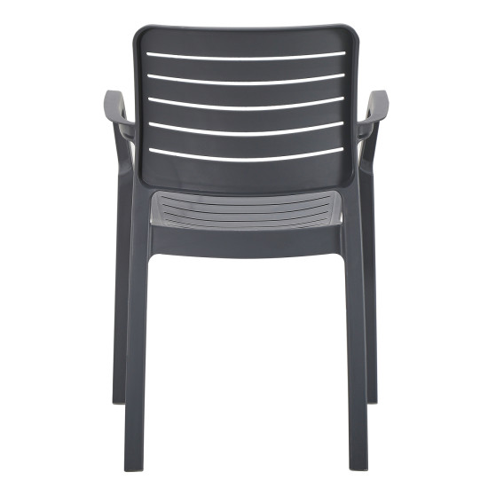 Πολυθρονα εξωτ.χωρου flan hm6369.10 γκρι πολυπροπυλενιο 57x56x82.5yεκ. **