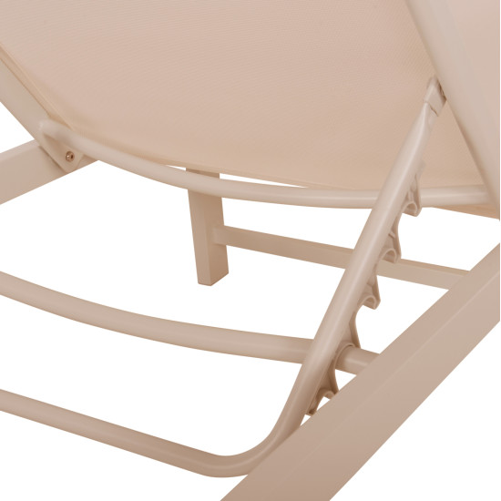 Ξαπλωστρα αλουμινιου thatcher hm5983.04 σαμπανι σκελετοσ & textilene 197x64x92υεκ **