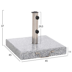 Βαση ομπρελασ γρανιτη 40kg με χερουλι & ροδεσ hm6564--σωληνασ διαμετρου φ48 **
