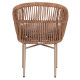 Πολυθρονα αλουμινιου orin hm6265.03 καπουτσινο- p.e.rattan σε φυσικο 58x61x75υεκ. **