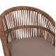 Πολυθρονα αλουμινιου orin hm6265.03 καπουτσινο- p.e.rattan σε φυσικο 58x61x75υεκ. **